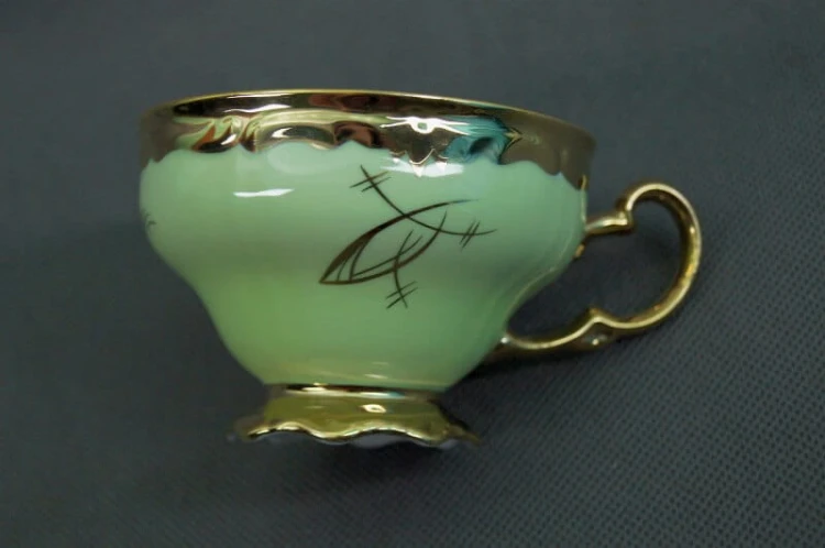 Porcelana Weimar ręcznie malowany zestaw śniadaniowy