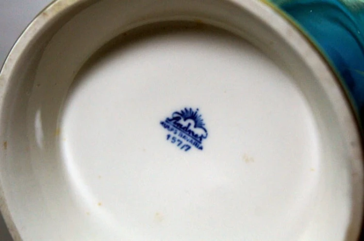 Unikatowy duży kobaltowy wazon Porcelana Lindner
