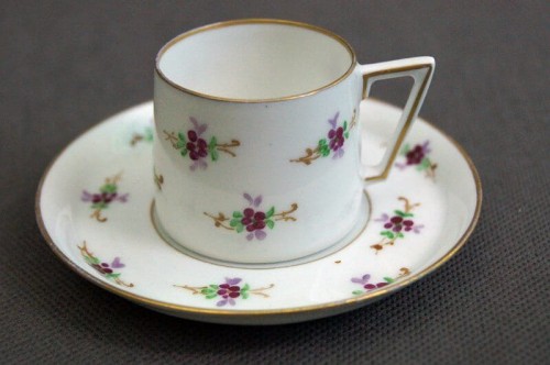 Porcelana Jager & Co stara filiżanka ze spodkiem do kawy