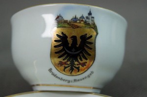 Porcelana Herb Brückenberg Karpacz kolekcjonerska filiżanka 