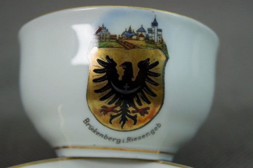 Porcelana Herb Brückenberg Karpacz kolekcjonerska filiżanka