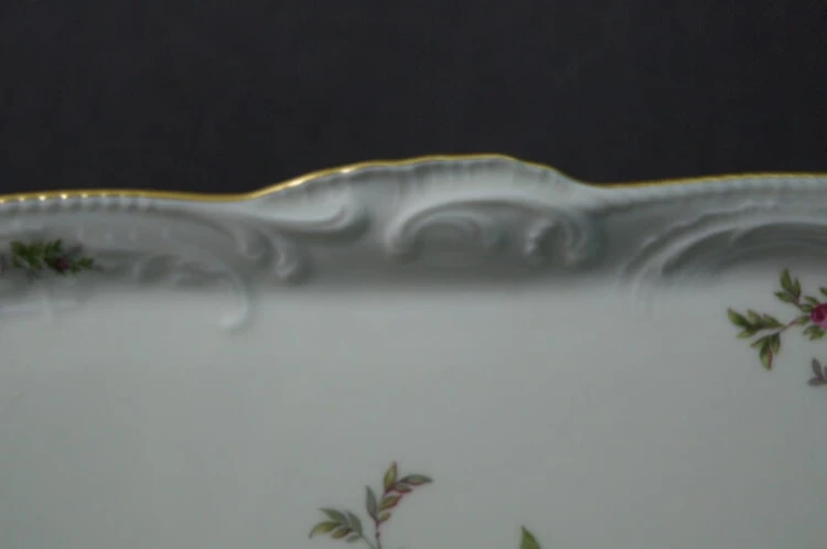Cudowna podłużna patera ecru 36,3 cm Rosenthal Sanssouci Moosrose