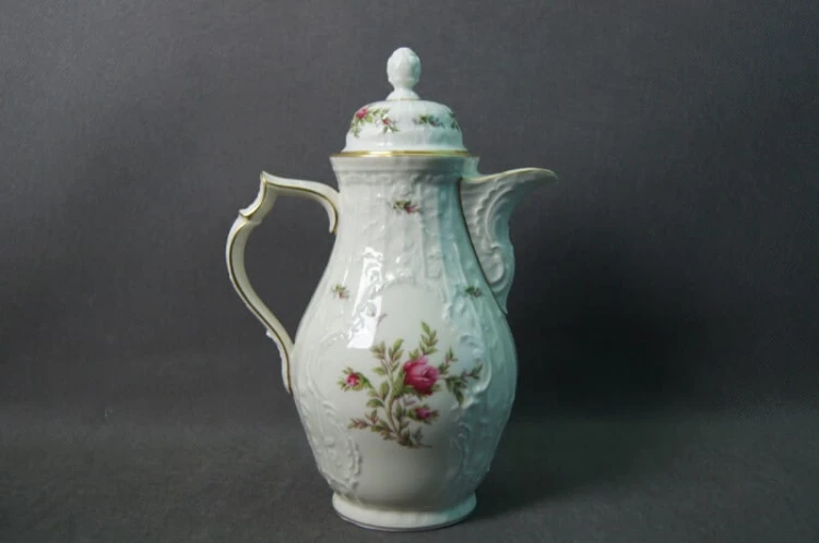 Ecru serwis do kawy 6 osób Rosenthal Sanssouci Moosrose