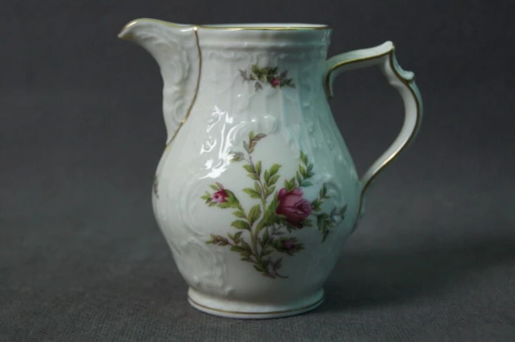 Ecru serwis do kawy 6 osób Rosenthal Sanssouci Moosrose