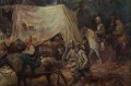 Tabor wojskowy z wojny 30 letniej olbrzymi obraz Max Ohmayer