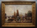 Holenderski targ kwiatowy w Amsterdamie R. Hornemann wysokiej klasy malarstwo