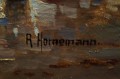 Holenderski targ kwiatowy w Amsterdamie R. Hornemann wysokiej klasy malarstwo