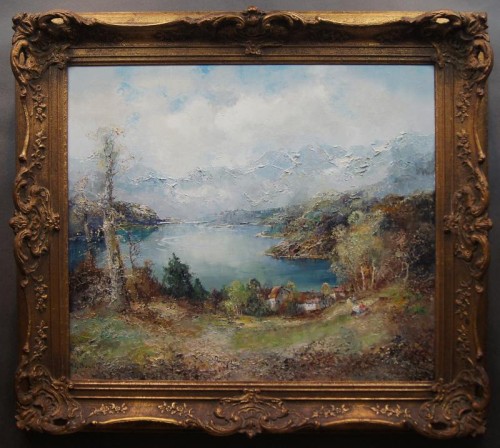 Malarstwo impresjonistyczne obraz Willi Bauer Rodzinny piknik