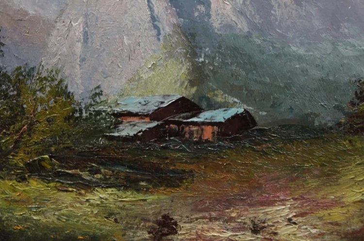Malarstwo pejzażowe Wetterstein Alpy Herbert Uerpmann