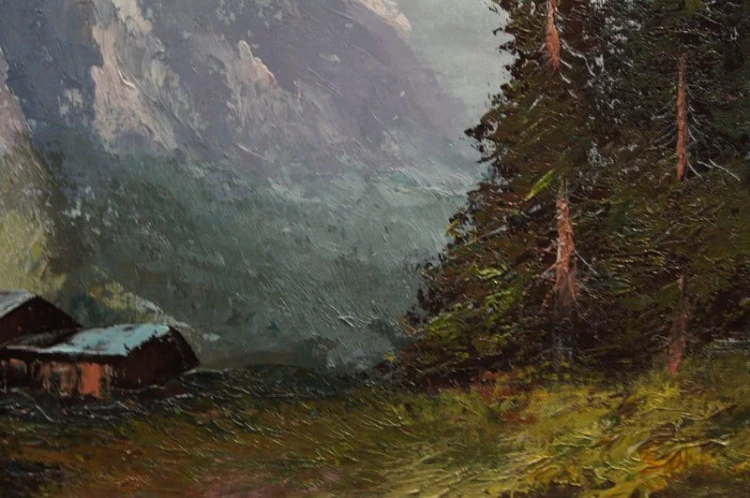 Malarstwo pejzażowe Wetterstein Alpy Herbert Uerpmann