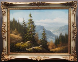 Unikat ! Panorama gór obraz na płótnie Ludwig Muninger 