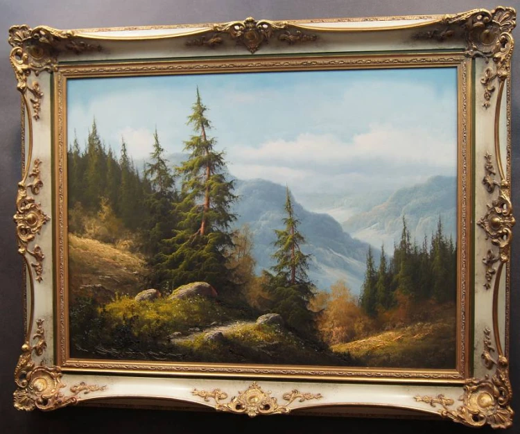 Górska panorama obraz na płótnie Ludwig Muninger