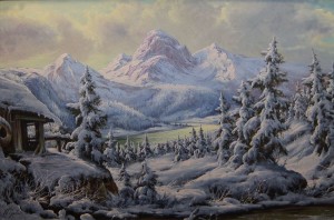 Rarytas Malownicza zimowa sceneria Bela Gabris Węgry