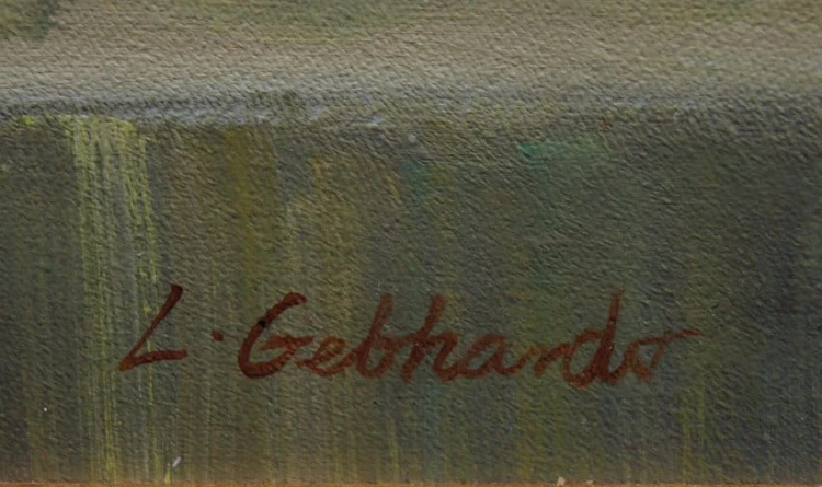 Malownicza martwa natura z kwiatami L. Gebhardt