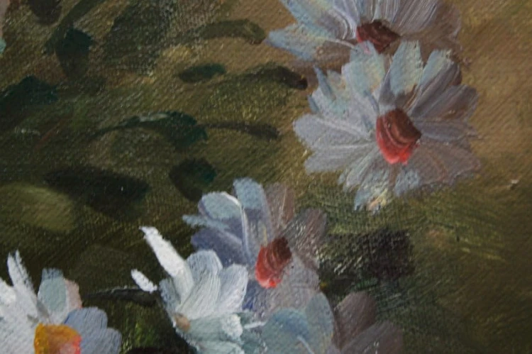 Malownicza martwa natura z kwiatami L. Gebhardt