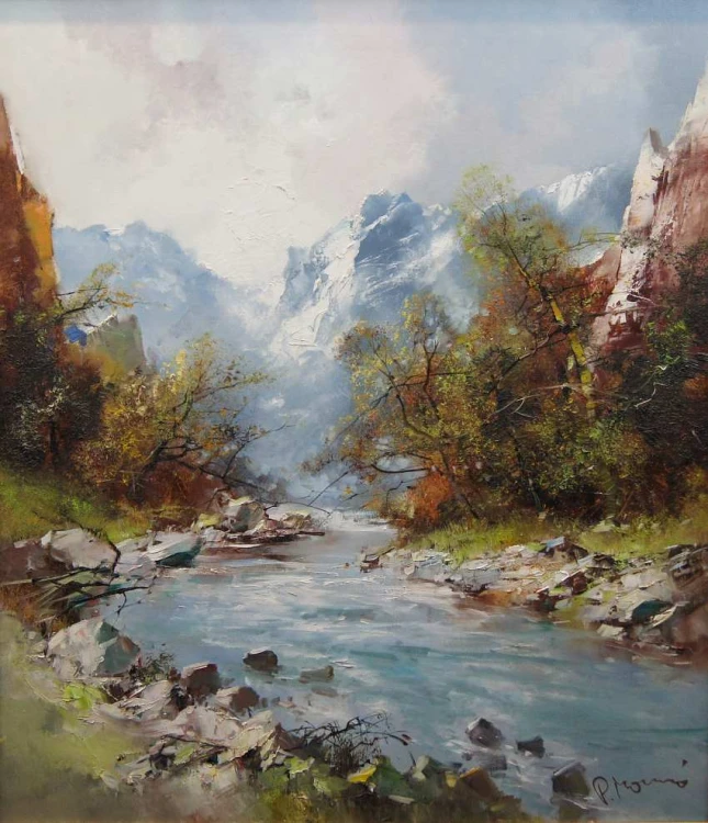 Górski strumień - Ingfried Paul Henze - Morro (1925-2013)