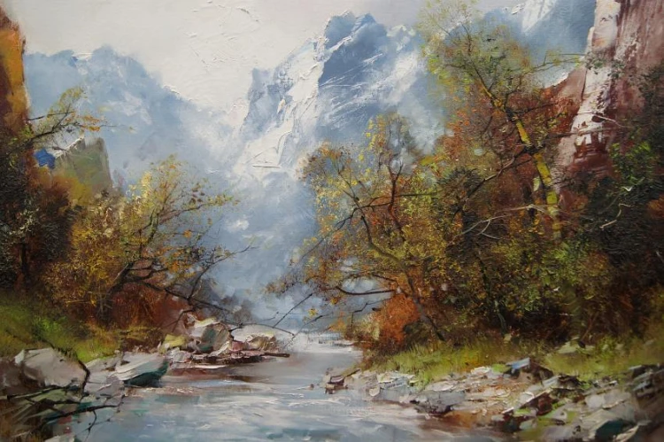 Górski strumień - Ingfried Paul Henze - Morro (1925-2013)