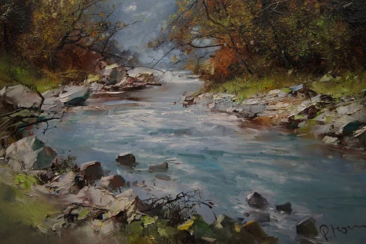 Górski strumień - Ingfried Paul Henze - Morro (1925-2013)