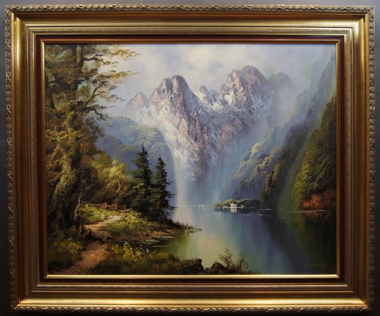 Jezioro Königssee Alpy Bawarskie duży obraz olejny Bogner