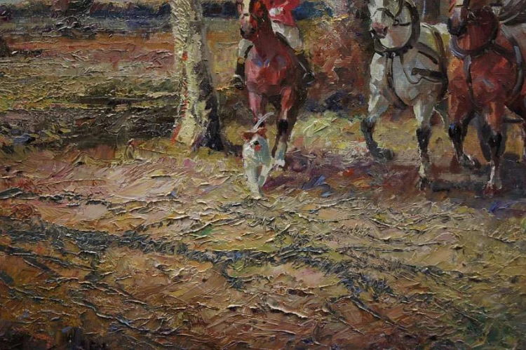 Ludwig Gschossmann malarstwo aukcyjne - Przejażdżka dorożką