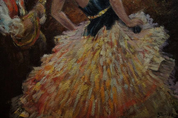 Tancerka Flamenco z kastanietami | Wyjątkowy obraz olejny do salonu