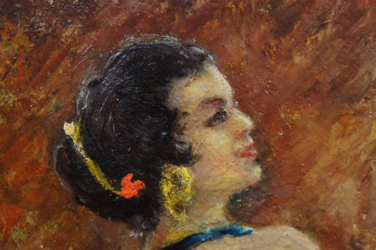 Tancerka Flamenco z kastanietami | Wyjątkowy obraz olejny do salonu