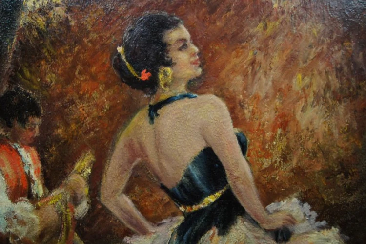Tancerka Flamenco z kastanietami | Wyjątkowy obraz olejny do salonu