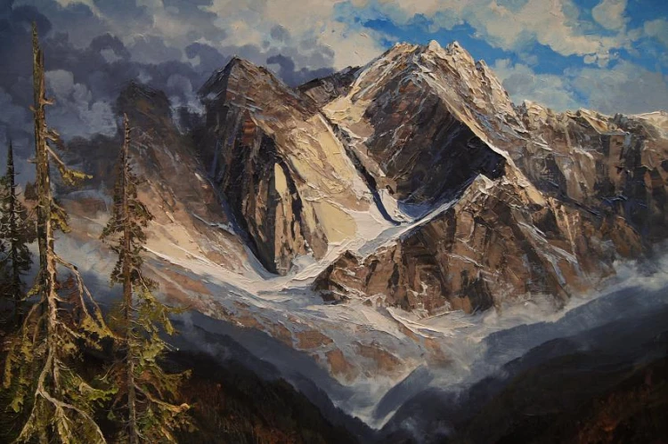 Heinz Münnich Widok na jezioro Eibsee z widokiem na szczyt Zugspitze