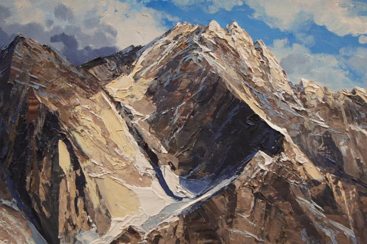 Heinz Münnich Widok na jezioro Eibsee z widokiem na szczyt Zugspitze
