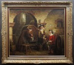 Scena degustacji wina u mnicha Hein Van Doren vel W. Andreas