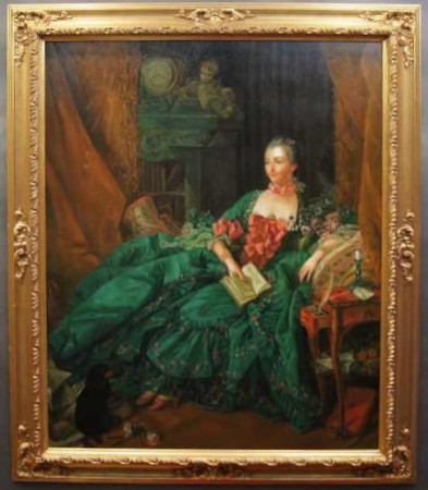 Madame Pompadour duży dekoracyjny obraz olejny