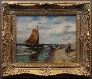 Nadmorski pejzaż uznane malarstwo niemieckie Adolf Rheinert