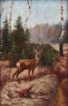 Friedrich Kottmann I Sarna i bażant animalistyczny obraz na desce