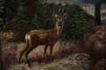 Friedrich Kottmann I Sarna i bażant animalistyczny obraz na desce