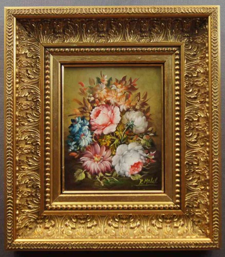 R. Michel - Uroczy dekoracyjny obraz Barokowe Kwiaty
