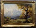 Walter Janotta - Jesienny widok z panoramą górską aukcyjny artysta