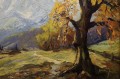 Walter Janotta - Jesienny widok z panoramą górską aukcyjny artysta