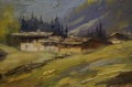Walter Janotta - Jesienny widok z panoramą górską aukcyjny artysta