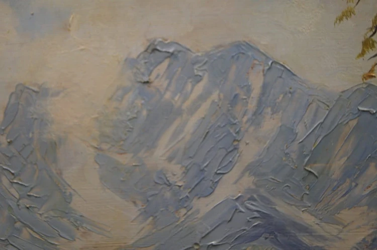 Walter Janotta - Jesienny widok z panoramą górską aukcyjny artysta
