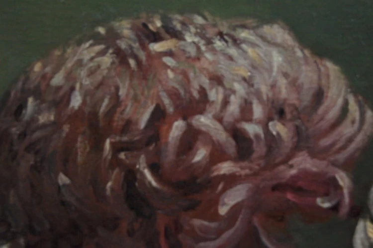 Ed. Posteaux I Wielobarwne peonie w wazonie przedwojenny obraz 1903 rok