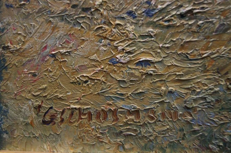 Ludwig Gschossmann I Żniwa z widokiem na Wetterhorn | wyjątkowy obraz