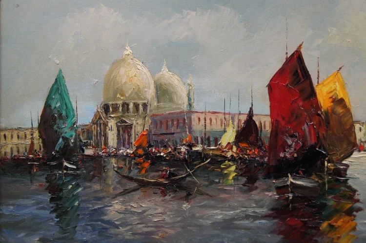 Wenecja Canal Grande z widokiem na Santa Maria - Benno Stadler