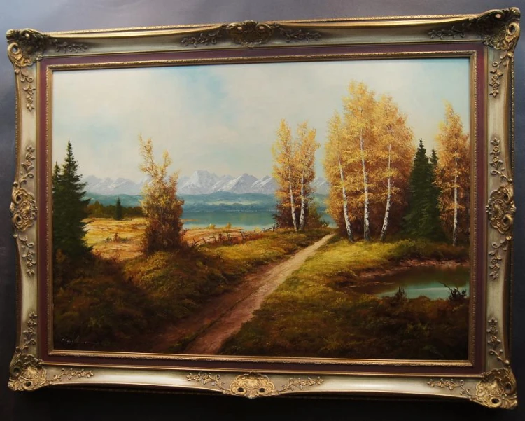 Heinrich Bachmann I Przedgórze Alp Hengam obraz olejny