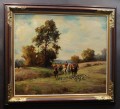 Josef Tippkemper Scena myśliwska na koniach dekoracyjny obraz