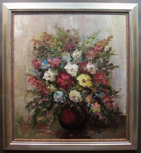 Herbert Uerpmann bajeczny bukiet kwiatów Malarstwo szpachlowe