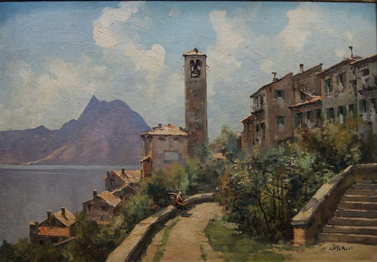 Jean Jacques Lüscher 1884-1955 - Włoski pejzaż