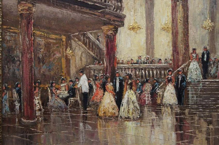 Pałacowy obraz - Dworski bal na tysiąc par Christian Stemmeler * 1928