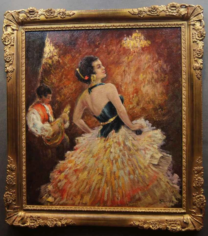 Tancerka Flamenco z kastanietami | Wyjątkowy obraz olejny do salonu
