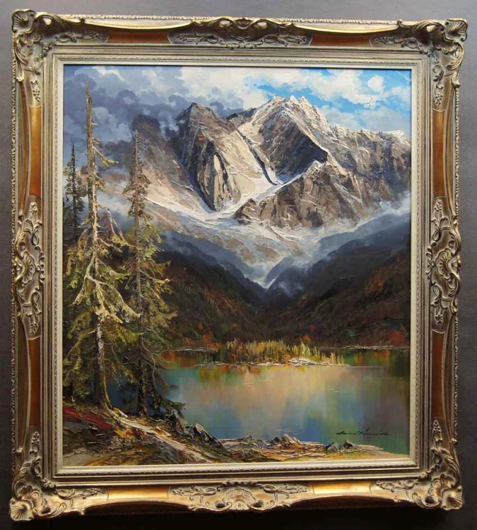 Heinz Münnich Blick auf den Eibsee mit Blick auf die Zugspitze