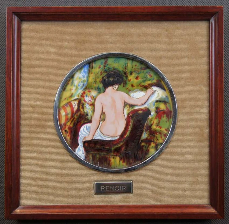 Obraz na blasze malowany emalią Auguste Renoir kobieta w sypialni